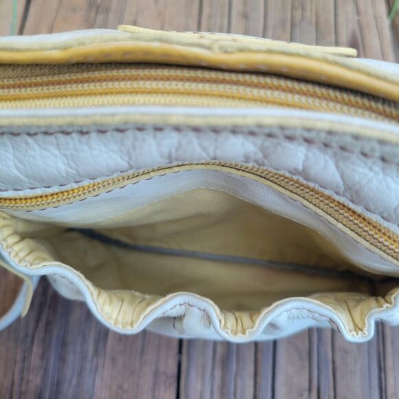 Fossil Vintage SL2083 Crossbody Bag Bone White Leather Western Cottagecore Style - Picture 11 of 12